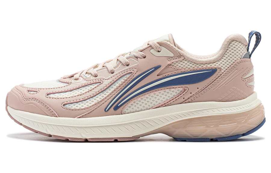 Li-Ning Li Ning Fuyao V2 Cushioning Slip Resistant Abrasion Resistant Low top Running Shoes Women's Tea Orange Pink