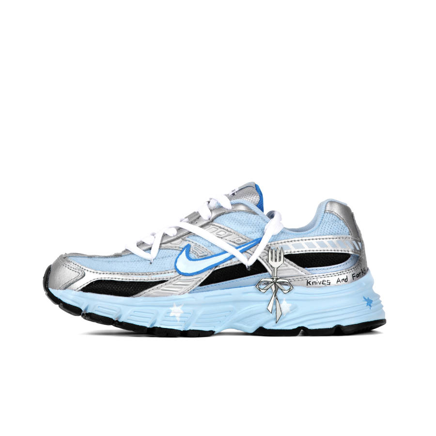 Nike Nike Initiator Cushioning Slip Resistant Abrasion Resistant Low top Casual Running Shoes Women's Blue Black Silver
