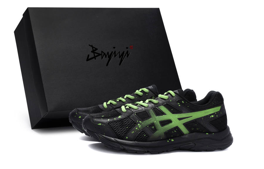 Asics Gel Contend 4 Breathable Moisture Wicking Coverage Low top Running Shoes Men's Black Cyan