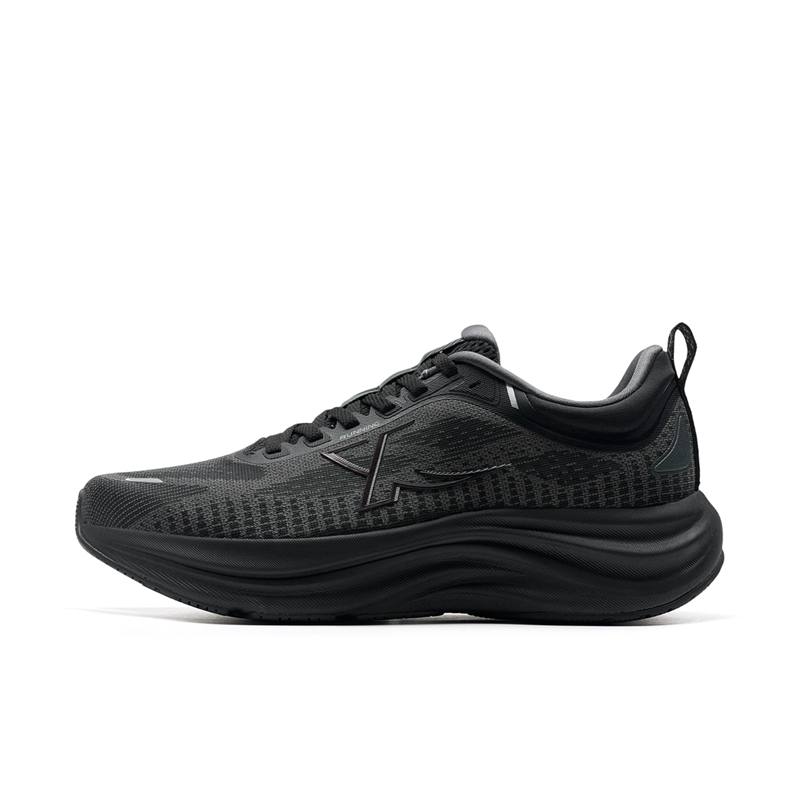 XTEP Rebound Abrasion Resistant Breathable Slip Resistant Low top Casual Running Shoes Men's Black Gray