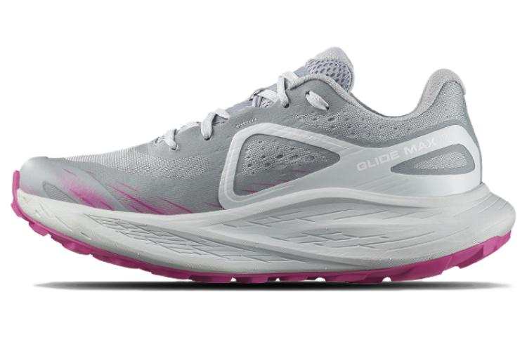SALOMON Glide Max Slip Resistant Abrasion Resistant Low top Running Shoes Women's Gray White Pink