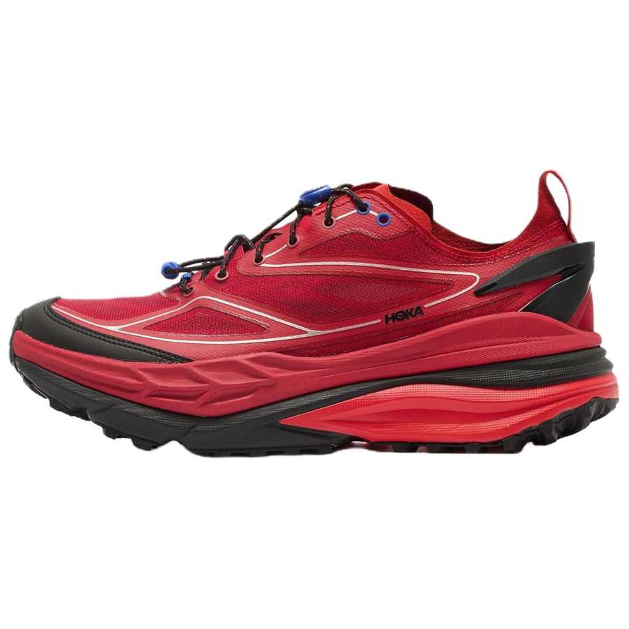 HOKA ONE ONE Stinson One7 Trail Running Shoes Men's Red Black