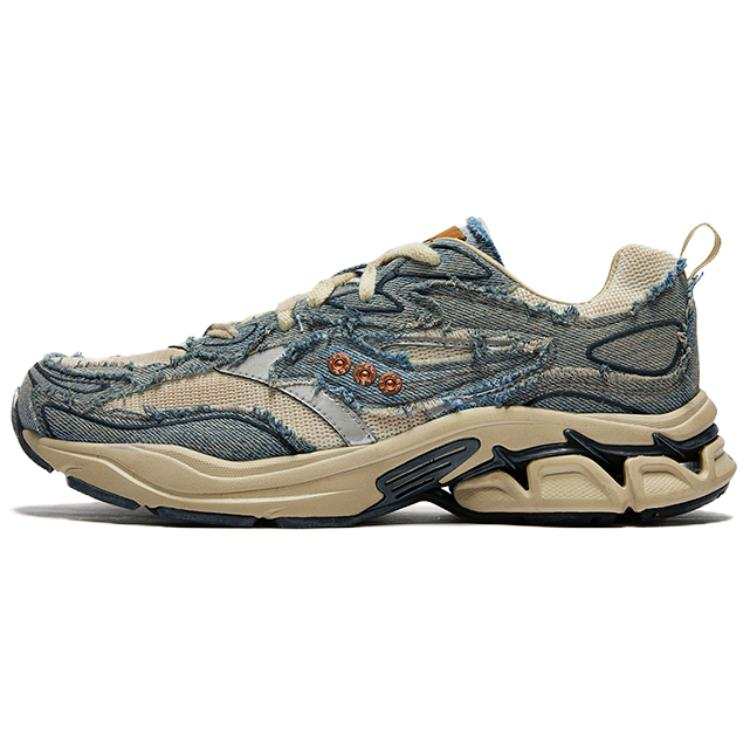 Saucony Lee x Saucony GRID FUSION Running Shoes Unisex Denim Blue Ecru