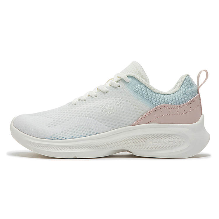 361° Slip Resistant, Abrasion Resistant, Breathable Low top Casual Running Shoes Women's White Pink
