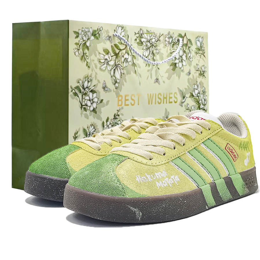Adidas Adidas VL COURT 2.0 Abrasion Resistant Low top Skateboard Shoes Unisex Green