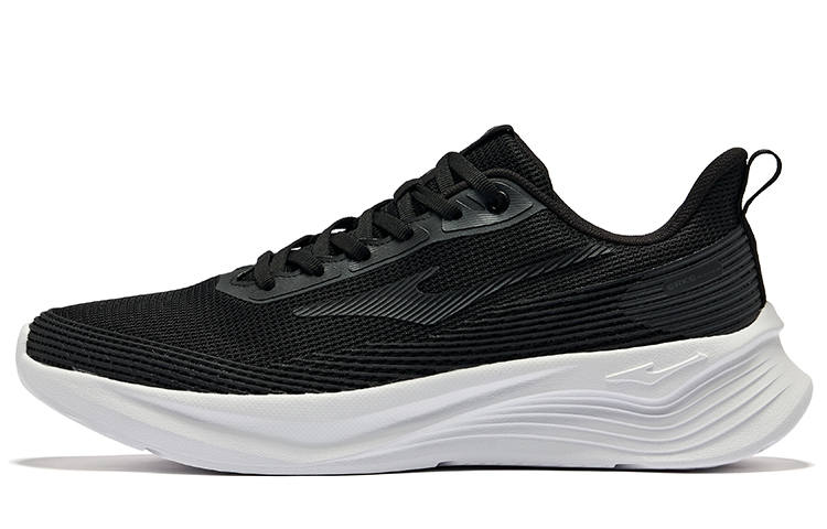 Erke Cushioning, Wear Resistant Low top Casual Running Shoes Men's Jet Black