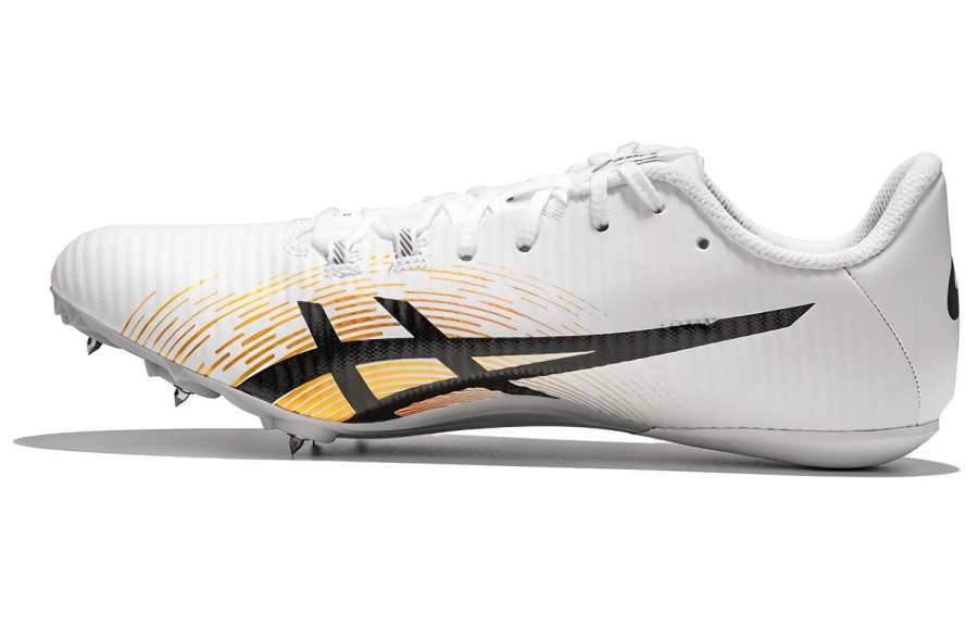 ASICS Hyper Sprint 8 Abrasion Resistant Breathable Low top Running Shoes Unisex White Black