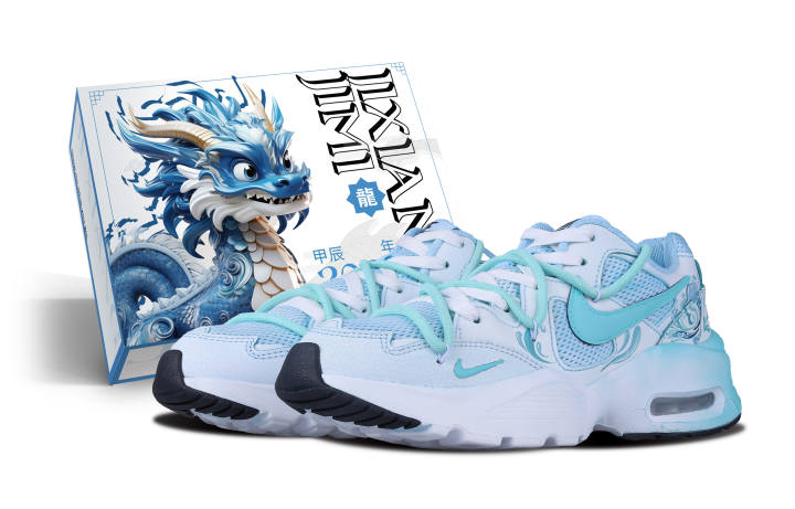 Nike Nike Air Max Fusion Low top Air Running Shoes Women's White Blue Green