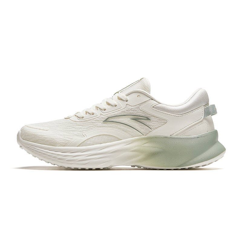 Anta Comfortable Cushioning, Wear Resistant Low top Casual Running Shoes Women's White Green