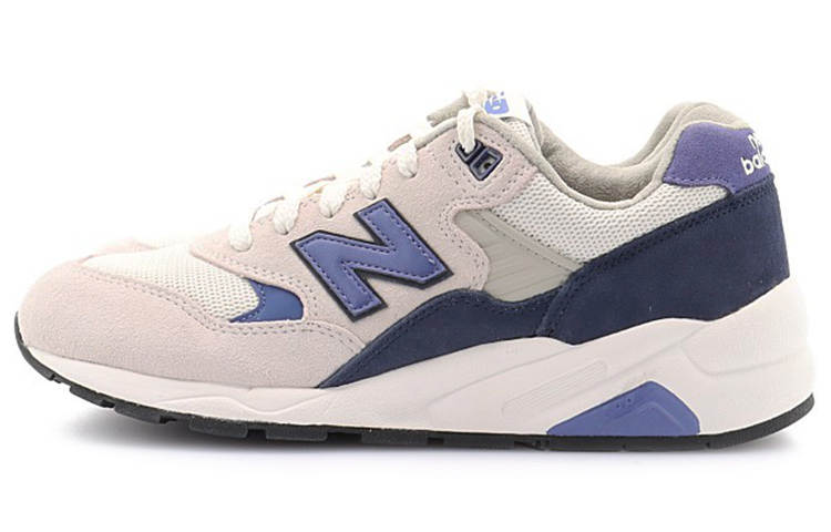 New Balance New Balance NB 580 Comfortable Low top Casual Running Shoes Unisex Beige Navy Blue