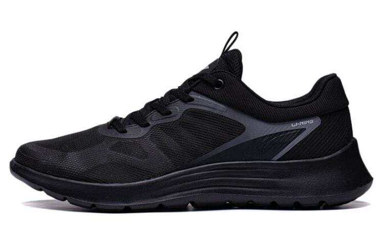 Li-Ning Li Ning Light Feather TPU Breathable Low top Sprint City Commuting Running Shoes Men's Black