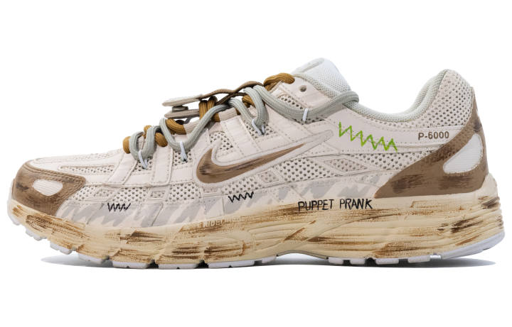 Nike Nike P 6000 Low top Running Shoes Unisex White Brown