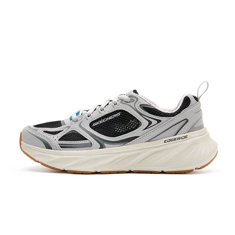 Skechers Edgeride Breathable Support Rebound Low top Casual Running Shoes Men's Gray