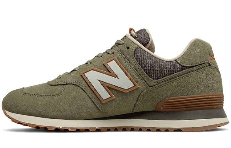 New Balance New Balance NB 574 Fabric Abrasion Resistant Abrasion Resistant Low top Running Shoes Unisex Dark Green D Width