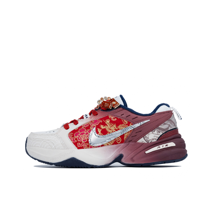 Nike Nike Air Monarch 4 Da Vinci Custom, Serpent Auspice, Red Envelope Takeaway Slip Resistant Abrasion Resistant