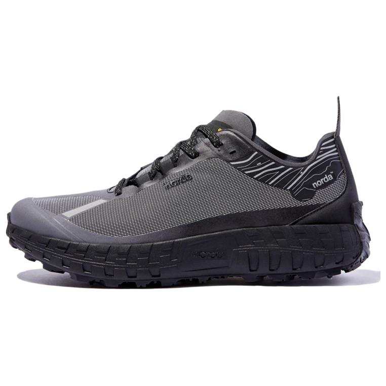 NORDA 001 Lace Up Fabric Abrasion Resistant Abrasion Resistant Low top Running Shoes Men's Gray