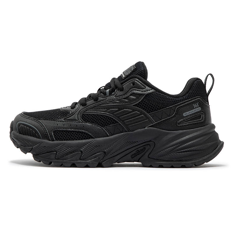 361° Floating Light Slip Resistant Abrasion Resistant Low top Running Shoes Women's Obsidian Black