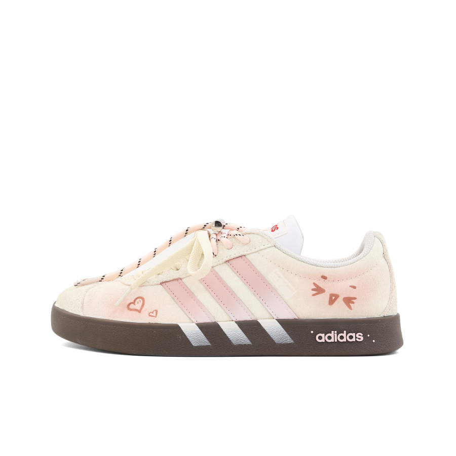 Adidas Adidas VL COURT 2.0 Drawstring Love Cushioning, Wear Resistant Low top Skateboard Shoes Unisex Pink