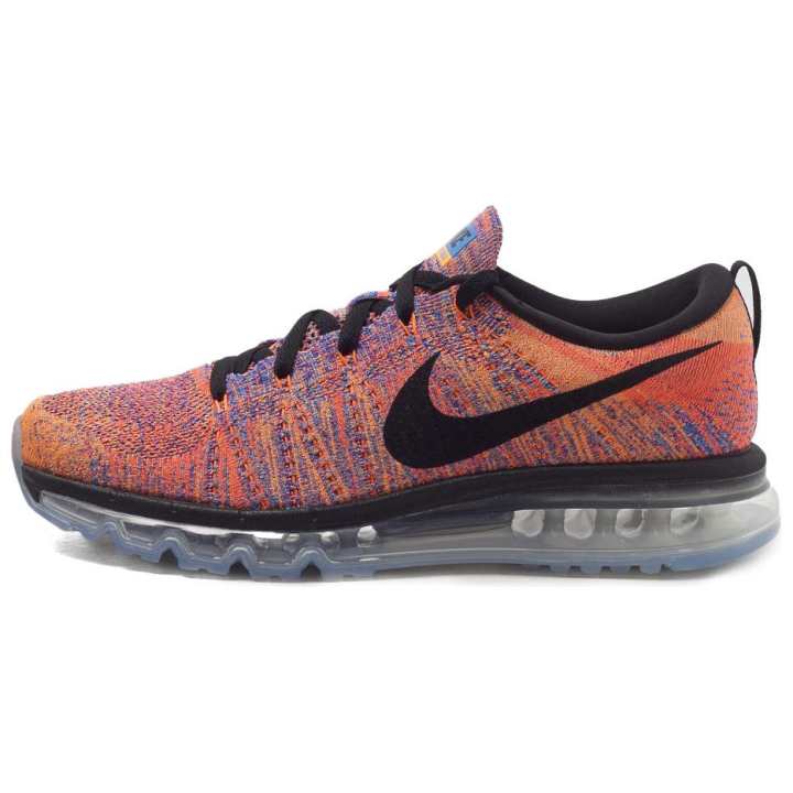 Nike Nike Air Max Flyknit Cushioning, Wear Resistant Low top Running Shoes Women's Black Multicolor