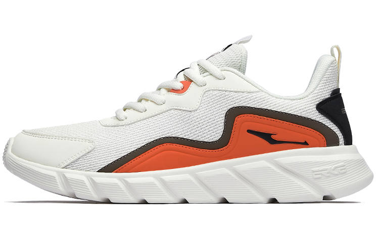 Erke Comfortable Breathable Low top Running Shoes Men's White Brown