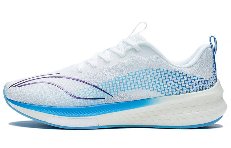 Li-Ning Li Ning Red Hare 5 Pro Fabric Cushioning Slip Resistant Abrasion Resistant Low top Running Shoes Men's White Blue
