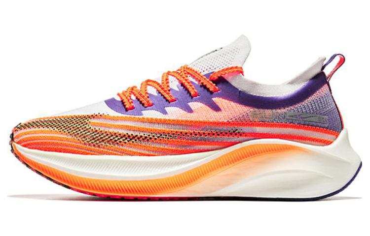 Erke Soft And Comfortable Slip Resistant, Abrasion Resistant, Rebound Low top Running Shoes Women's Orange Purple