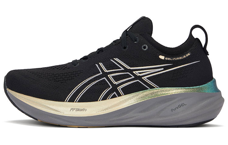 ASICS GEL Nimbus 26 Textile, Synthetic Leather Low top Casual City Commuting Running Shoes Men's Black