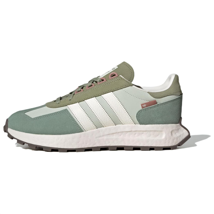Adidas Originals Retropy E5 Synthetic Leather, Leather Abrasion Resistant Low top Running Shoes Women's Green White