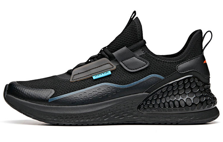 Anta C37 Series Fabric Cushioning Slip Resistant Abrasion Resistant Low top Running Shoes Men's Blue Black