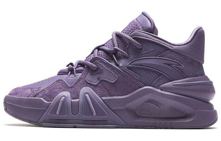 Anta Overlord 4.0 Cushioning Mid top Running Shoes Men's Purple