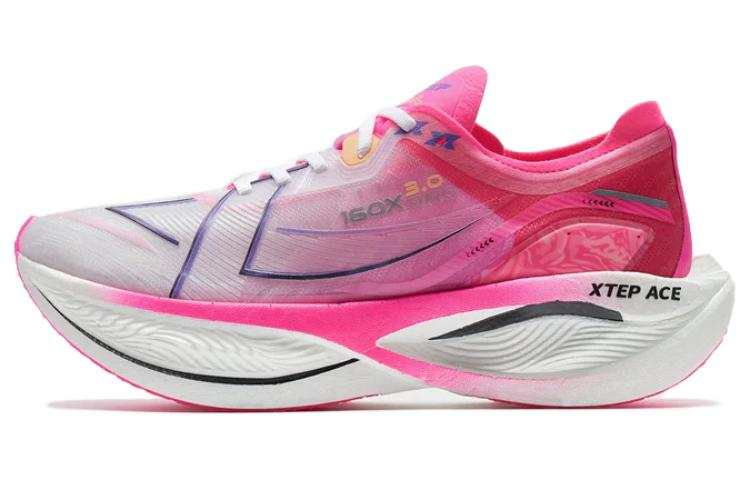 XTEP 160X 3.0 Pro Cushioning Abrasion Resistant Cushioning, Wear Resistant Low top Running Shoes Men's White Red
