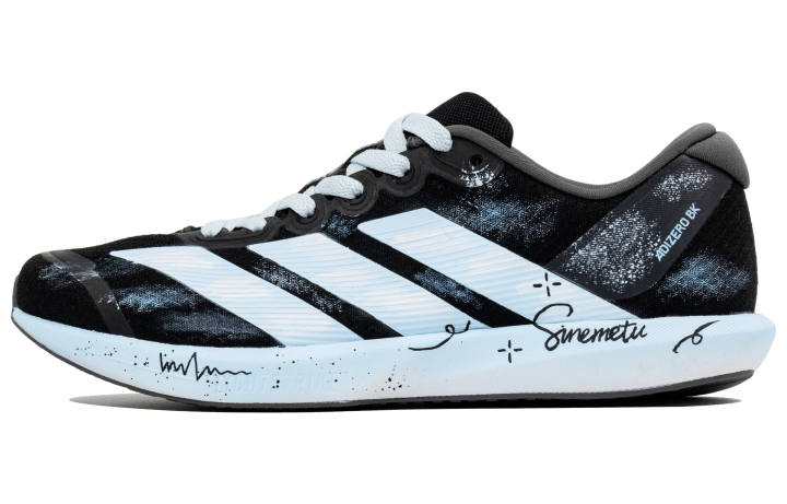 Adidas Adidas Adizero Lightweight Low top Running Shoes Unisex Black White Blue
