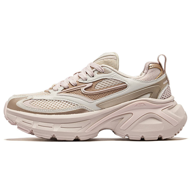 Erke Hongyu 2.0 Low top Chunky Sneakers Women's Warm Linen Wild Gray