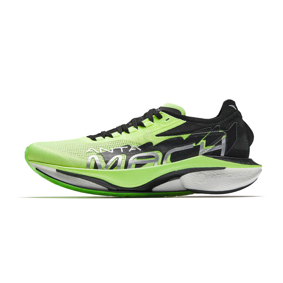 Anta Mach 4 PRO Low top Running Shoes Men's Acid Grass Green/Basic Black/Silver