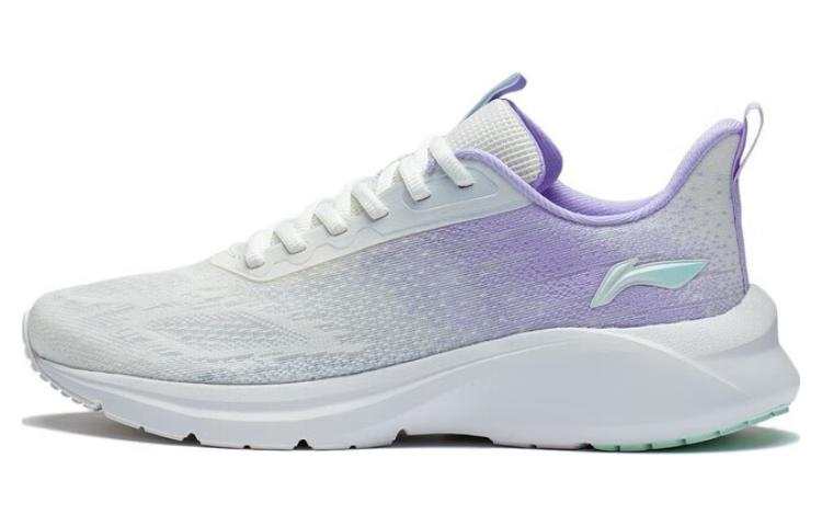 Li-Ning Li Ning YunQue Slip Resistant Cushioning Abrasion Resistant Low top Running Shoes Women's White Purple