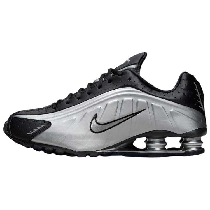 Nike Nike Shox R4 Classic And Versatile Running Shoes Unisex Silver