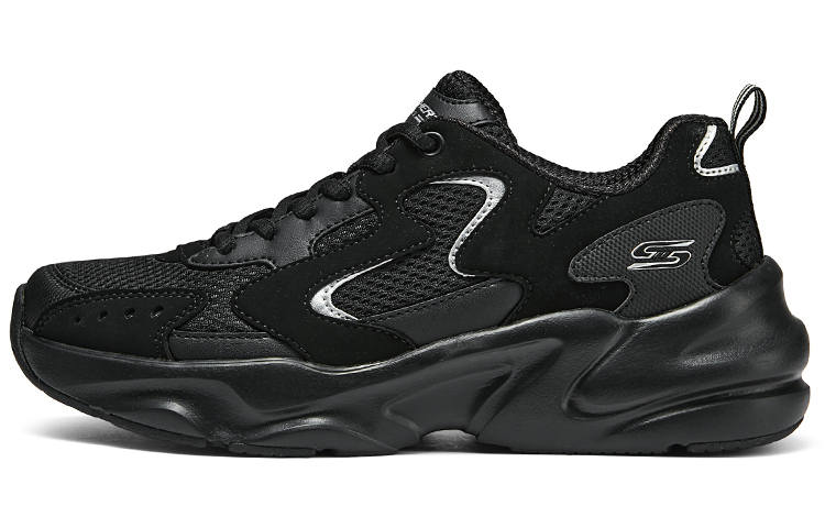 Skechers BOBS BAMINA 2 Cushioned Wear-Resistant Breathable Low-Top Chunky Sneakers Women's Black