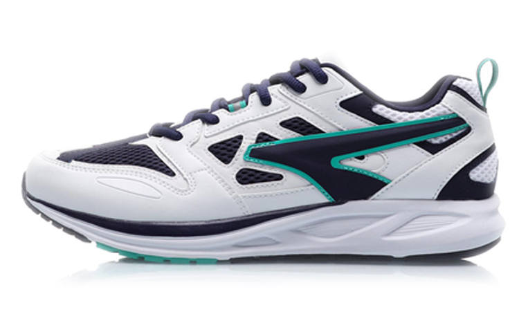 Li-Ning Li Ning Cushioning Lightweight Slip Resistant Low top Running Shoes Men's White Green