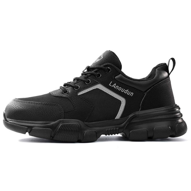 LANOUDUN Breathable, Impact Resistant, Lightweight Low top Outdoor Shoes Unisex Black