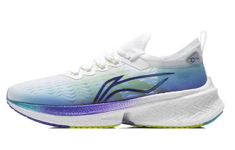 Li-Ning Li Ning Feidian Discovery Running Shoes Men's Low Top White/Neon Blue Purple/Green