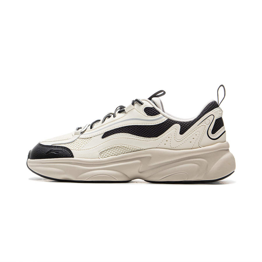 Li-Ning Li Ning Milk Coconut Cushioning Slip Resistant Abrasion Resistant Support Low top Chunky Sneakers Men's White Black