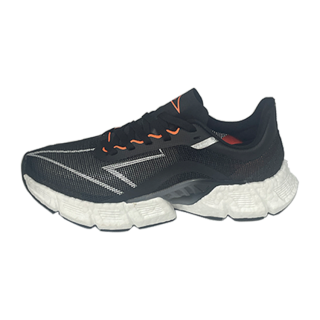 SUPAOSIKE Lightweight Cushioning Breathable Low top Running Shoes Unisex Black Orange
