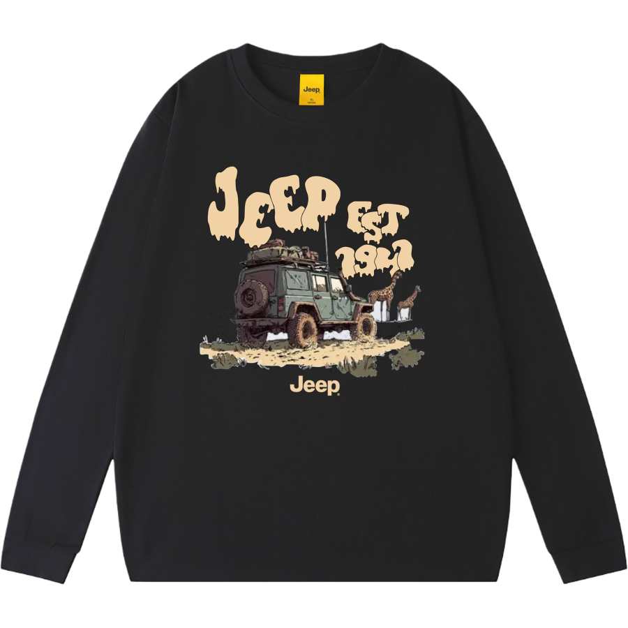 Jeep Sweatshirts Unisex Crew Neck Moderate Heavyweight