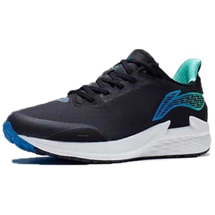Li-Ning Li Ning Cushioning, Wear Resistant Low top Running Shoes Men's Black Blue