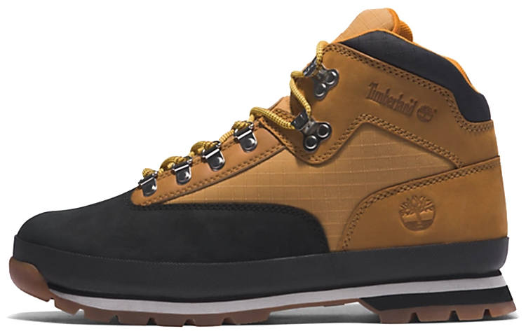 Timberland Euro Hiker Leather Ankle Length Outdoor Boots Brown Black