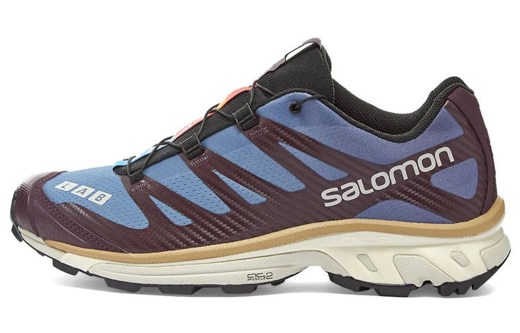 SALOMON XT 4 Cushioning Abrasion Resistant Breathable Coverage Lightweight Low top Running Shoes Unisex Blue Purple