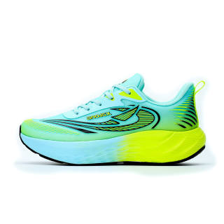 XIDELONG Fabric Lightweight Anti Slip Low top Popcorn Casual Running Shoes Unisex Cyan Teal
