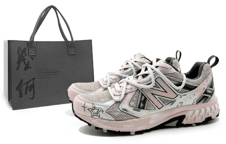 New Balance New Balance NB 410 V5 Abrasion Resistant Low top Running Shoes Unisex Gray Pink