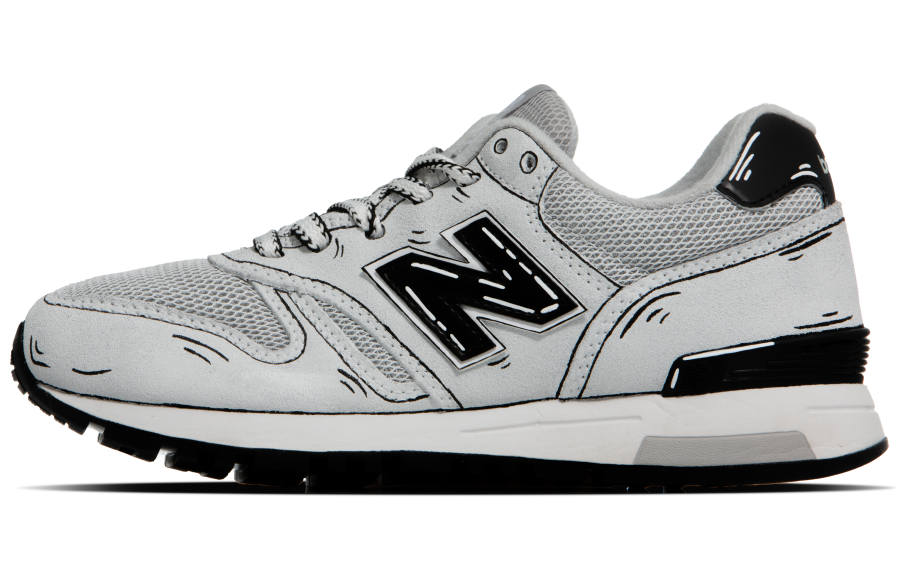 New Balance New Balance NB 565 Cushioning Breathable Mid top Running Shoes Unisex Gray Black