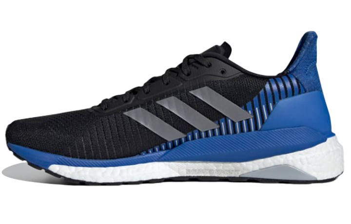 Adidas Adidas Solar Glide 19 Fabric Slip Resistant Low top Running Shoes Men's Black Blue